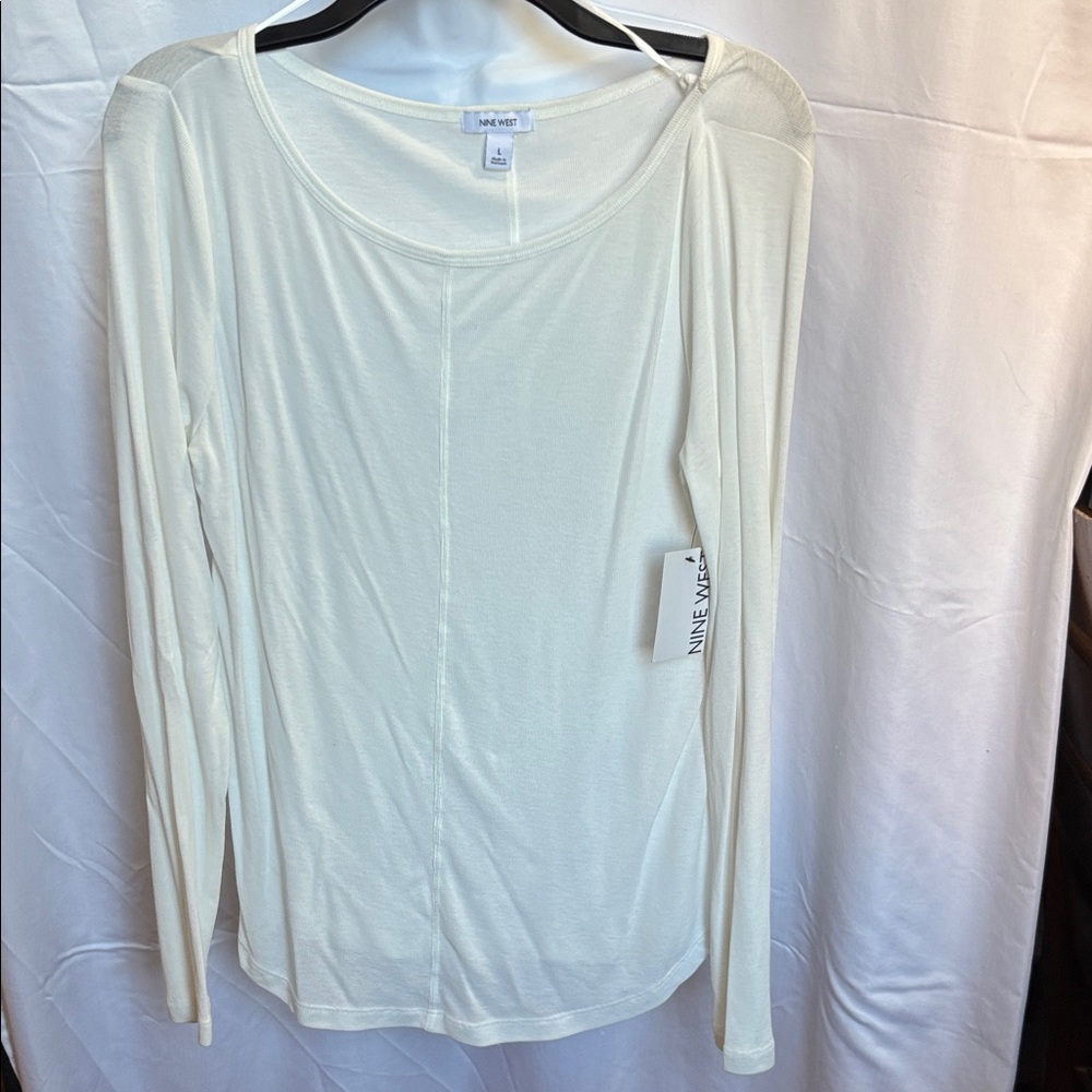Nine West off white Long Sleeve Top